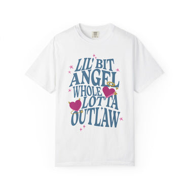 Wallen Angel Outlaw Comfort Colors Tee - Sunlit Funlit Country Music Tees
